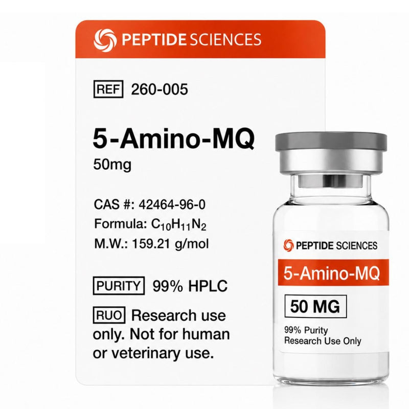 5-Amino-1MQ 50mg (Liofilizada) com Água Bacteriostática - Peptide Sciences