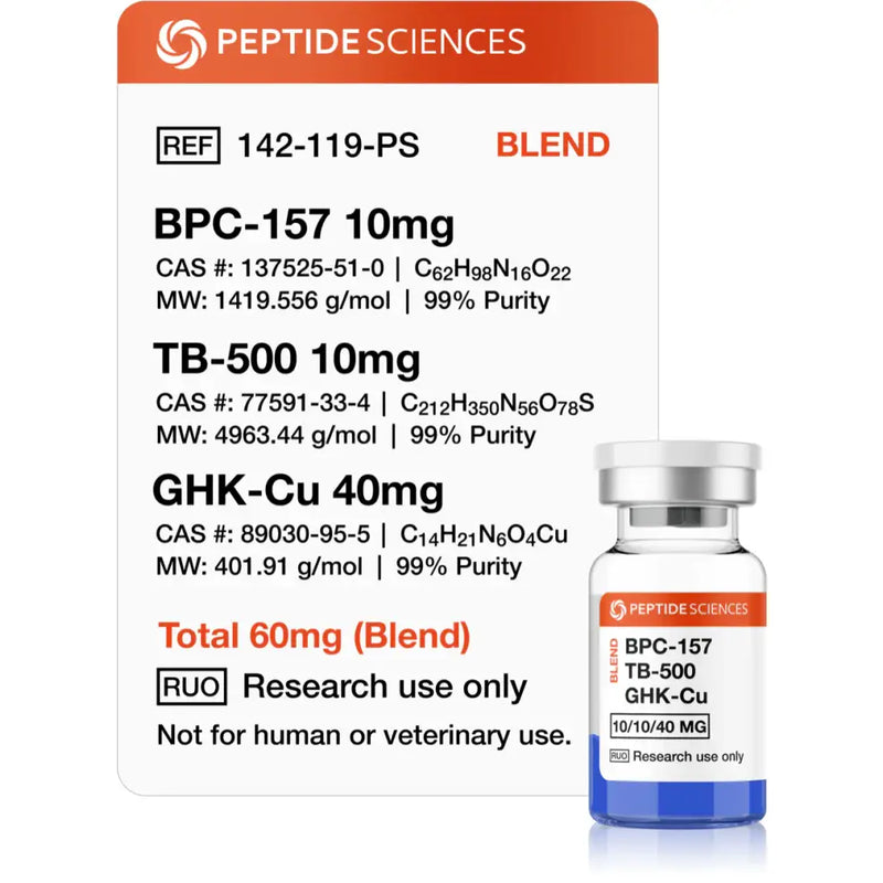 BPC-157, TB-500, GHK-Cu (Glow Blend) 60mg