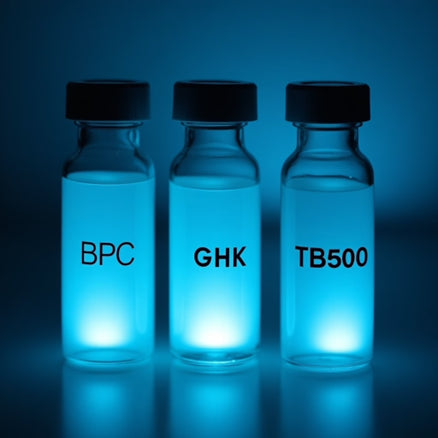 BPC-157 TB-500 e GHK-Cu: Peptídeos experimentais em pesquisa de sinalização celular