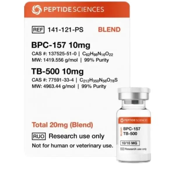 BPC-157 TB-500 Wolverine stack (Blend) 20mg - Peptide Sciences - Peptídeo