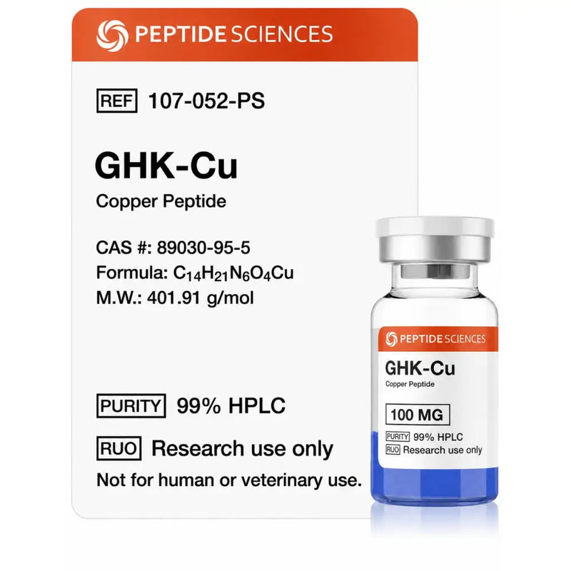 GHK-Cu 100mg (Liofilizada) com Água Bacteriostática - Peptide Sciences - Peptídeo