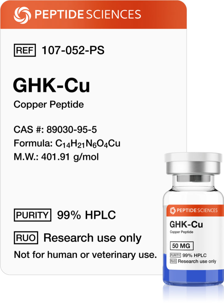 GHK-Cu 50 mg Copper Peptide - Peptide Sciences - Peptídeo