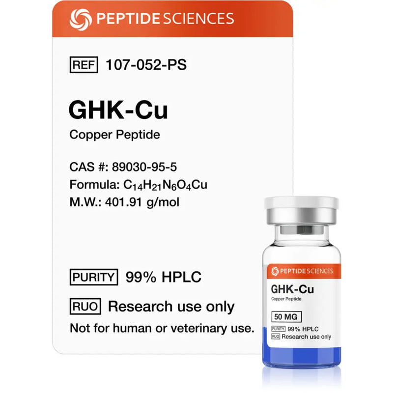 GHK-Cu 50mg Copper Peptide - Peptide Sciences - Peptídeo