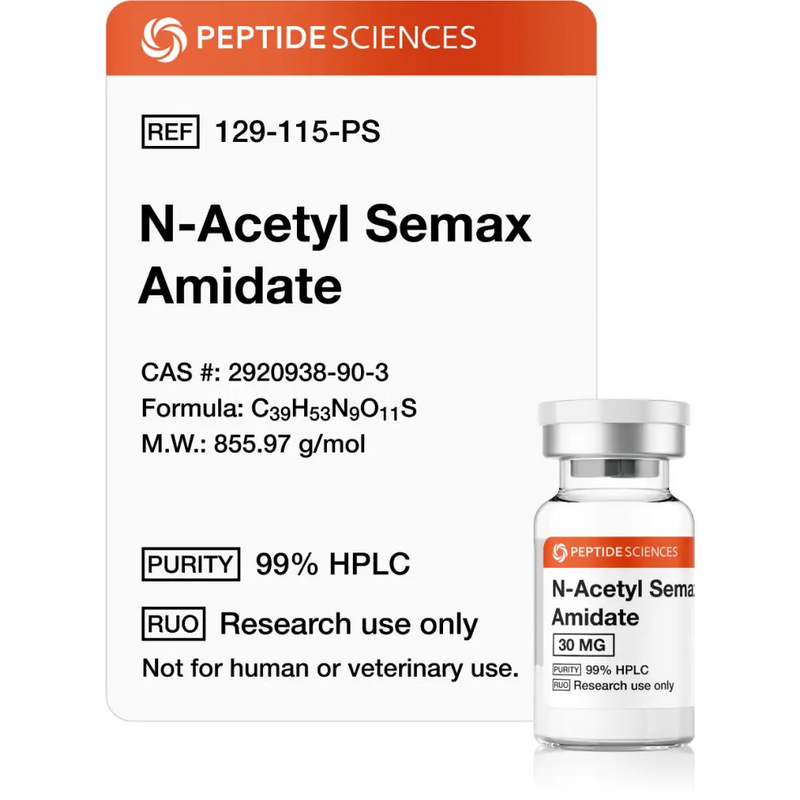 N-Acetyl Semax Amidate 30mg - Peptide Sciences - Peptídeo