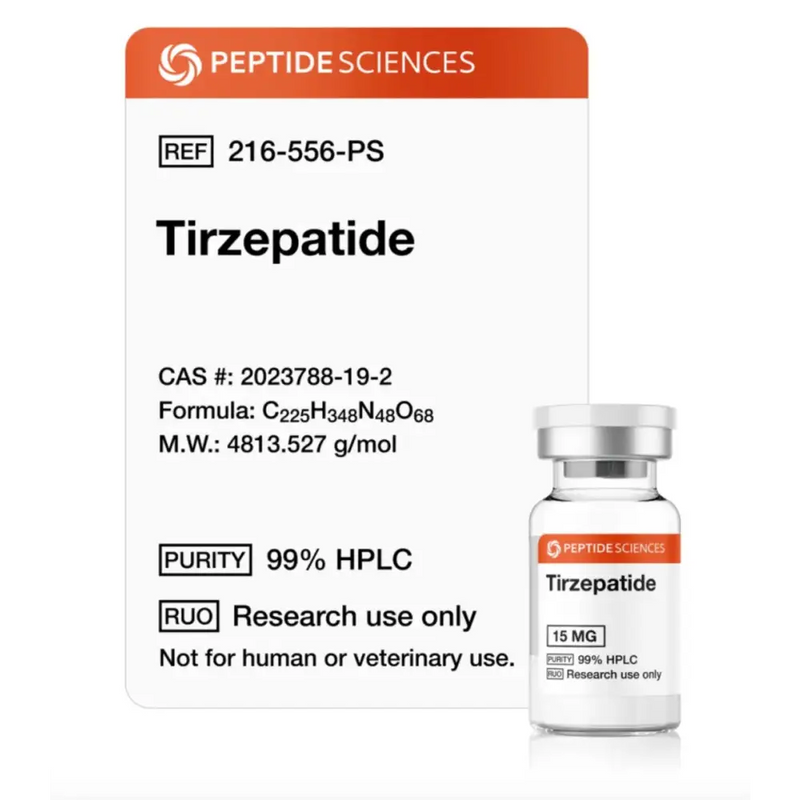 Tirzepatide 15 mg - Peptide Sciences - Peptídeo